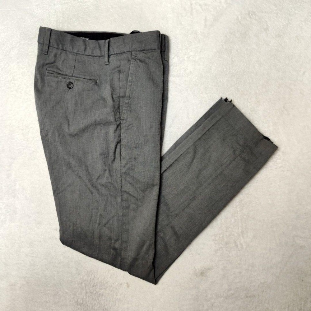 Bonobos Pants Mens 30x30 Gray Chambray Slim Tapered Tuesday‎ Workday Warrior